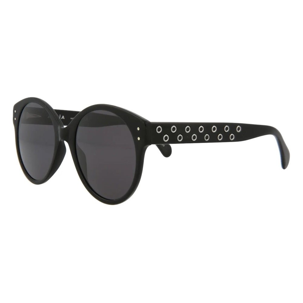 Azzedine Alaïa AA0036S Black/Smoke Round Sunglasses - Picture 6 of 6